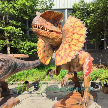 Animatronisches Dilophosaurus-Modell mit Bewegung/Ton für Ausstellun...