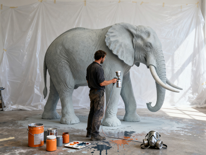 Gajah Animatronik Tersuai untuk Pusat Peranginan Spa Hungary