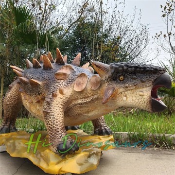 Life-Size Realistic Animatronic Ankylosaurus for Theme Parks