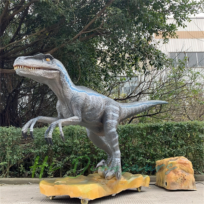 Realistic Animatronic Dinosaur Life-size Raptor For Amusement Park ...