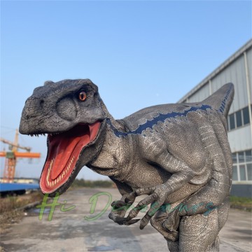 Realistisches Raptor-Dinosaurierkostüm mit versteckten Beinen zu verkaufen