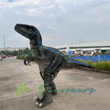 Realistisches Velociraptor-Kostüm für Einzelspieler mit versteckten Beinen