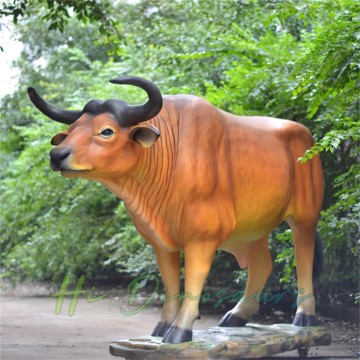 Zoopark üçün Əl işi Həyat Ölçüsü Animatronik Mal-qara Modeli...