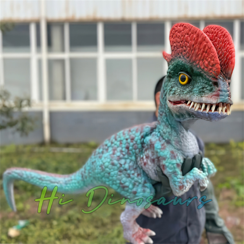 Colourful Dilophosaurus Fake Arm Puppet