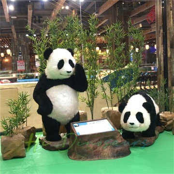 Lebensgroßer animatronischer Panda für Zoopark-Attraktion