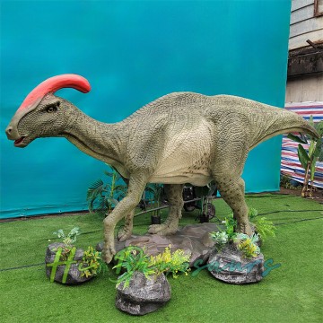 High-Detail Life-Size Animatronic Parasaurolophus for Sale