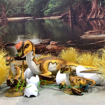 Oviraptor Animatronach Réalaíoch le Dineasáir Óga