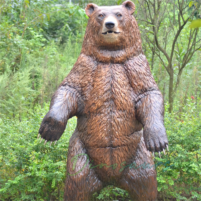 Ferocious Brown Animatronic Bear with Razor-Sharp Teeth