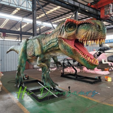 Life-Like Green Animatronic T-Rex for Exhibitions