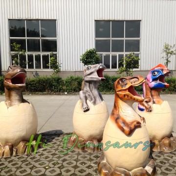 Fiberglass Dinosaur Trash Can Statue for Malls & Parks