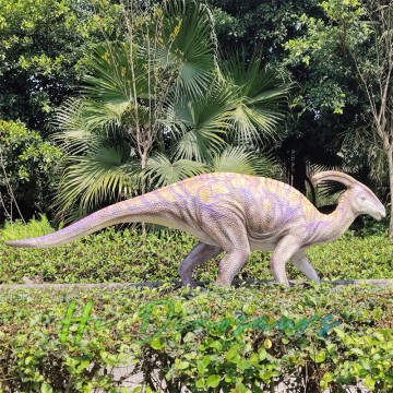 Tượng sợi thủy tinh Lifesize Mô hình Parasaurolophus