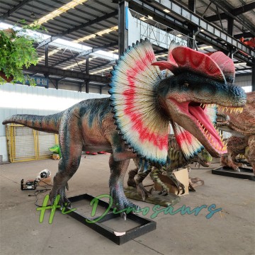 Mechanisches Dilophosaurus-Dinosauriermodell