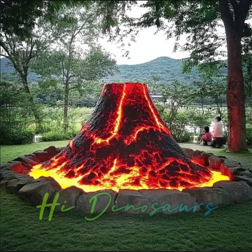 Fiberglas-Vulkan-Landschaftsskulptur