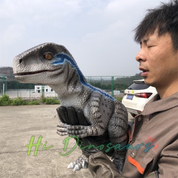 Blaue Raptor-Puppe, Jurassic Baby-Dinosaurier-Puppe