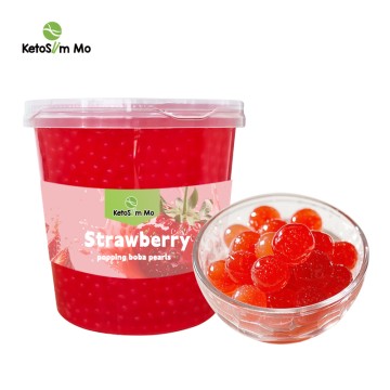 3,0 kg zemeņu garšas popping boba | Ketoslimmo