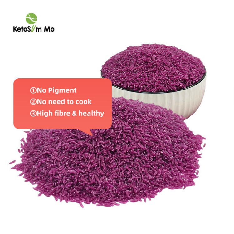 Purple sweet potato konjac rice