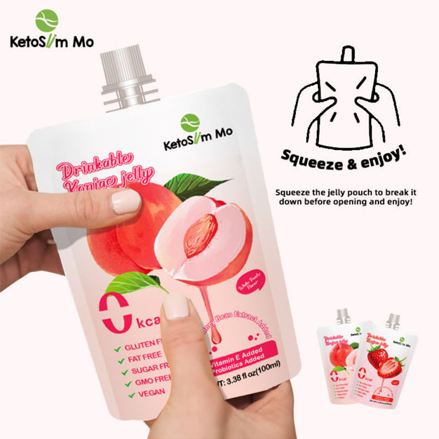 Peach flavor konjac jelly