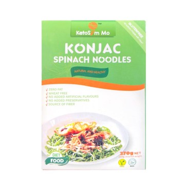 Niskokalorični konjac rezanci - rezanci sa špinatom