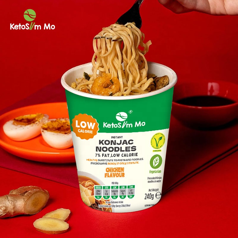 Low Calorie Noodle Cup Ketoslim Mo® Konjac Clear Soup Cup Noodles (Chicken Flavor) Customized Wholesale-product