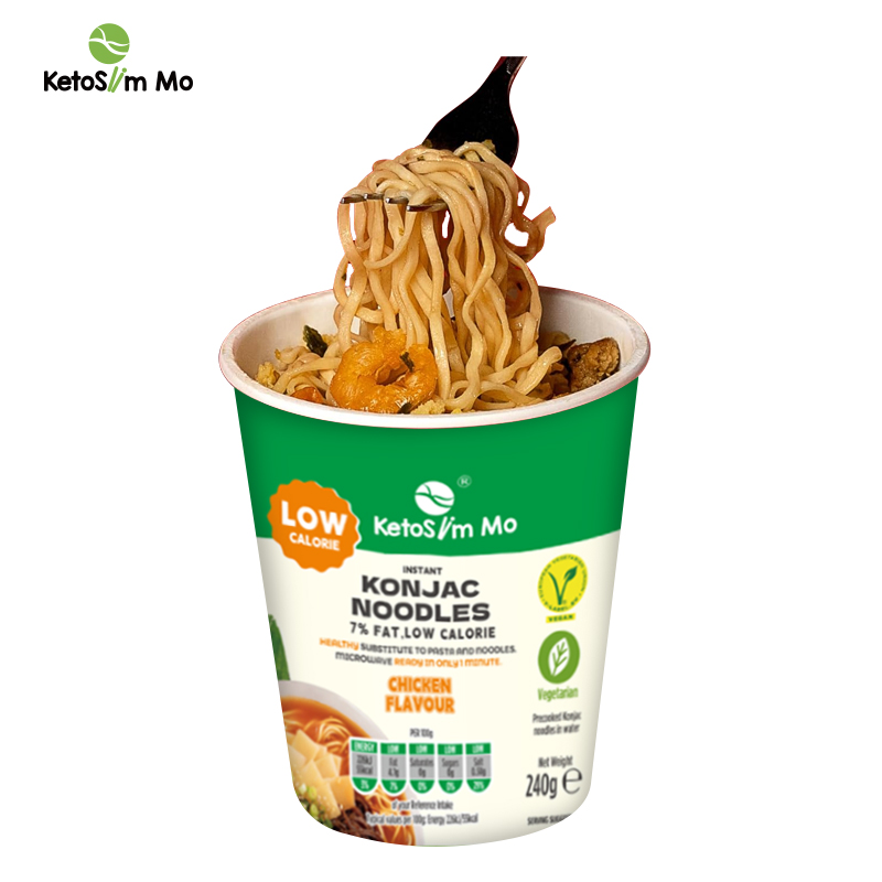 Low Calorie Noodle Cup Ketoslim Mo® Konjac Clear Soup Cup Noodles (Chicken Flavor) Customized Wholesale