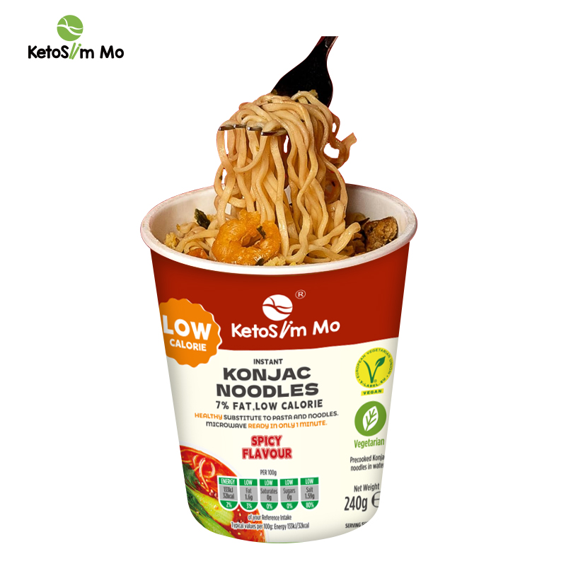 Low Calorie Cup Noodles Ketoslim Mo® Spicy Flavor Accepts Customization and Wholesale