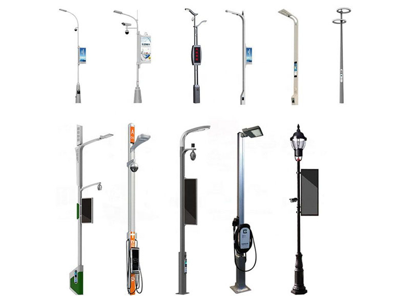 Smart street lamp pole screen