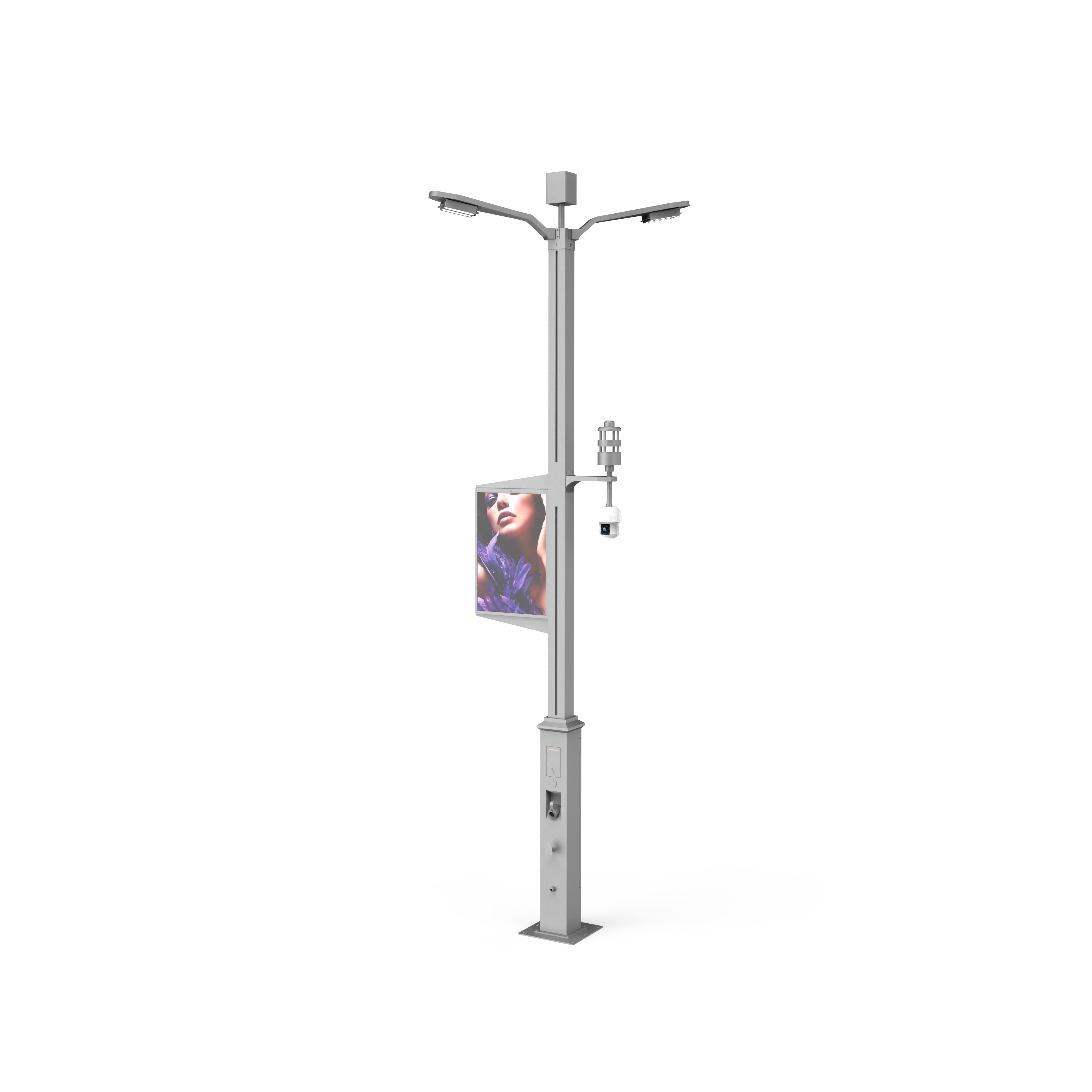 Customized Outdoor Light Pole LED Advertising Digital Signage