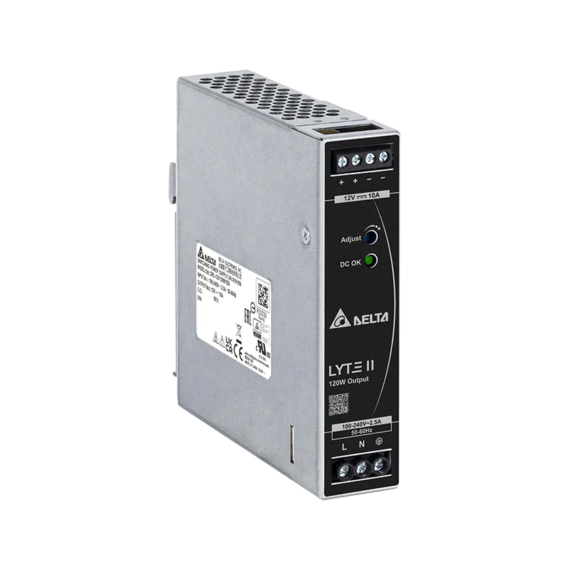 Delta LYTE II DIN Rail Power Supply DRL-120W series DRL-12V120W1EN DRL-24V120W1EN DRL-48V120W1EN