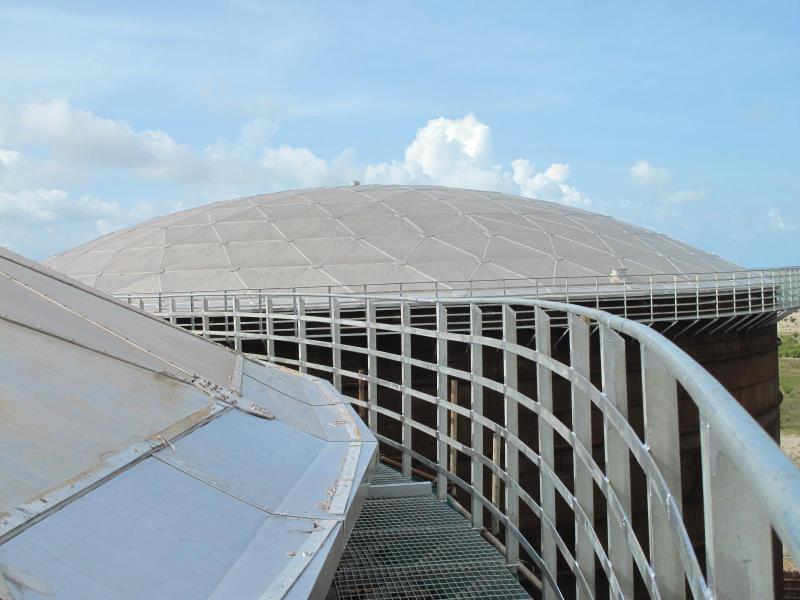YHR aluminum dome roof fire water tank roof 
