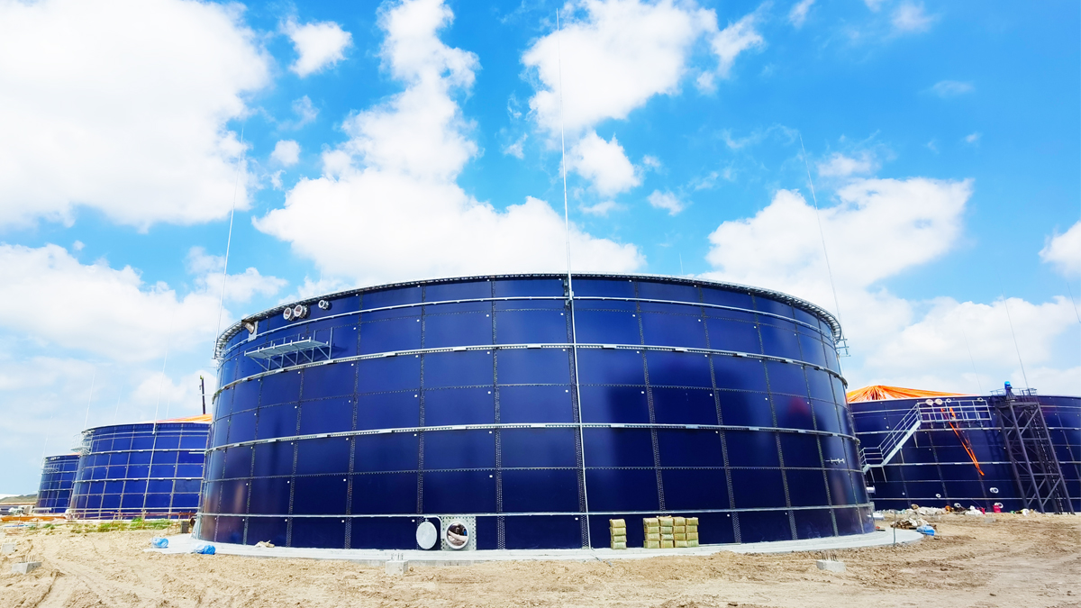 YHR Anti-corrosion Glass Lined to Steel tanks with Large Storage for Liquid Leachate Treatment 