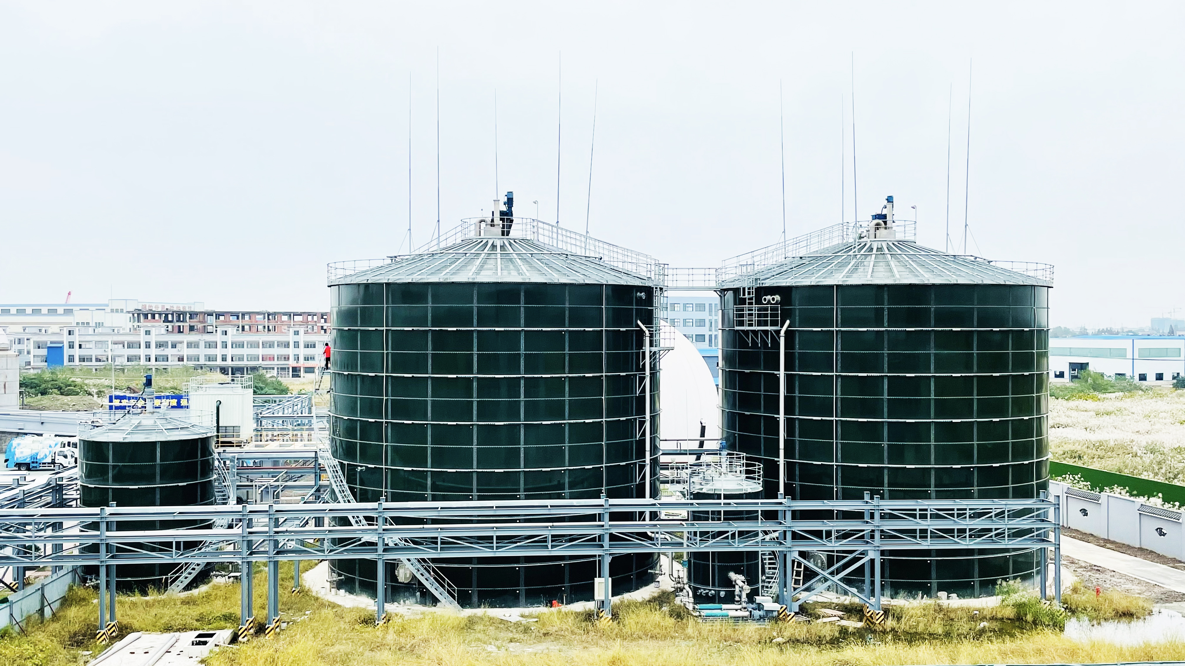 YHR glass fused steel dry storage silos glass fused to steel tanks