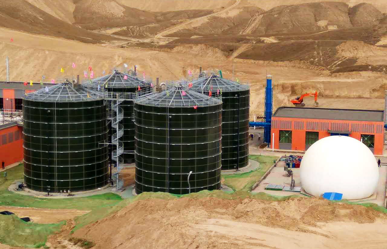 3000m3 Anti-corrosion Glass Lined to Steel tanks for Liquid Leachate Treatment