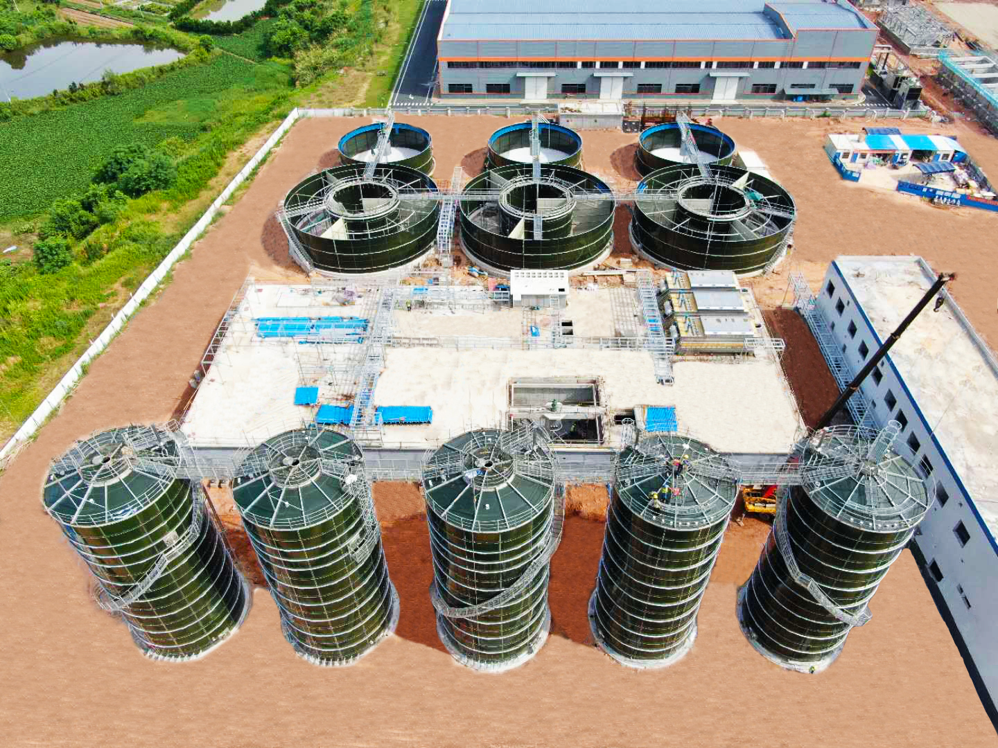 Super Lowest Price Glass Lined Steel Tanks - ECO Friendly Wastewater Treatment Reactors 500m3 * 2 For Pharmaceutical - YHR