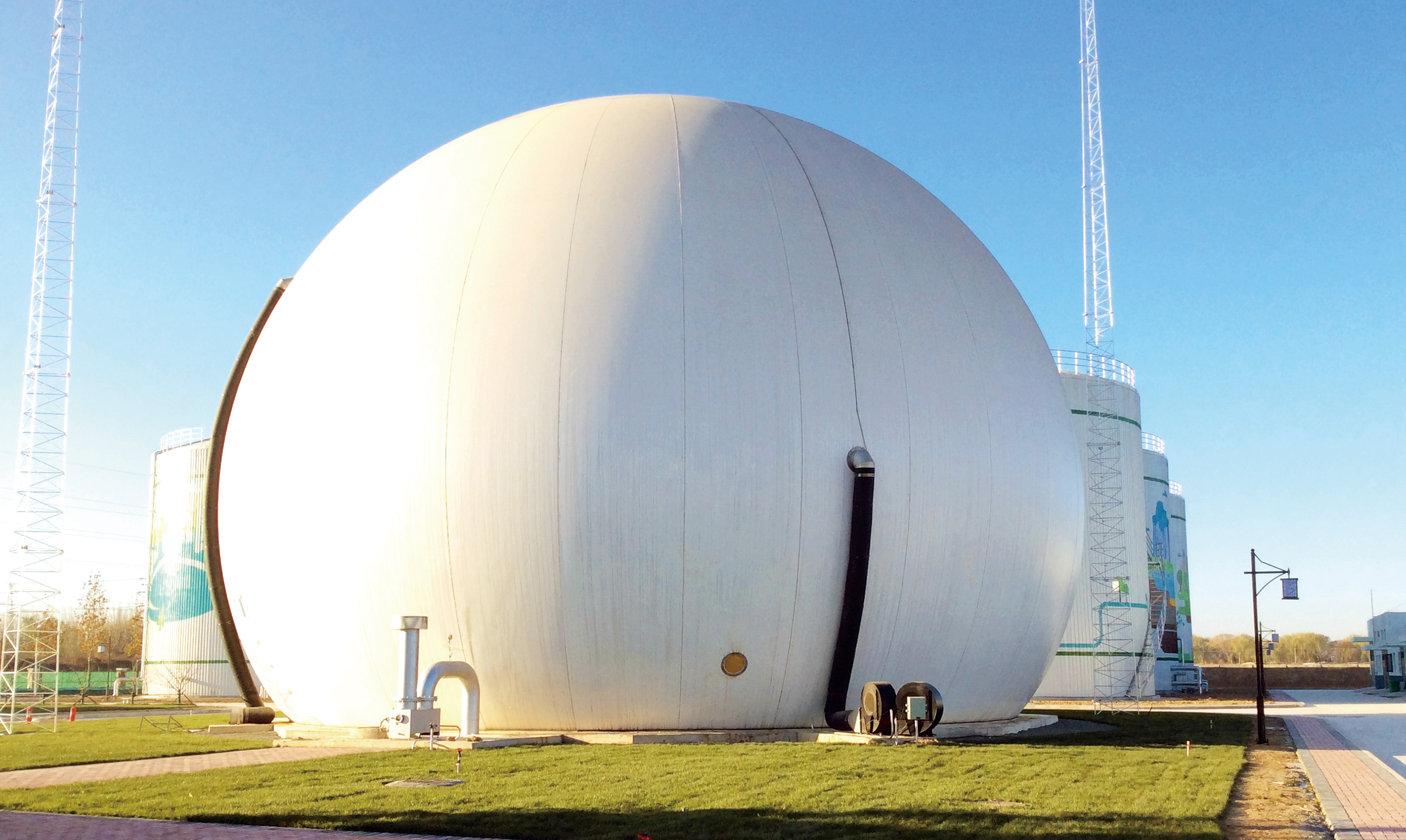 Double Membrane Methane Gas Holder For Biogas With Large Capacity