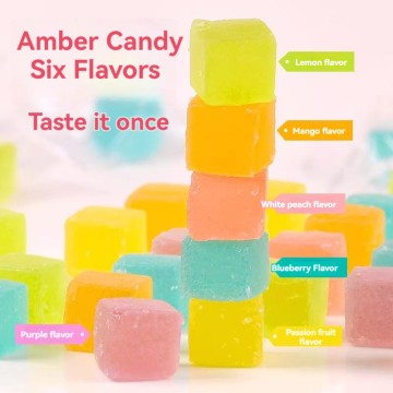 Crystal Amber Candy Gemstone Candy Snacks Factroy