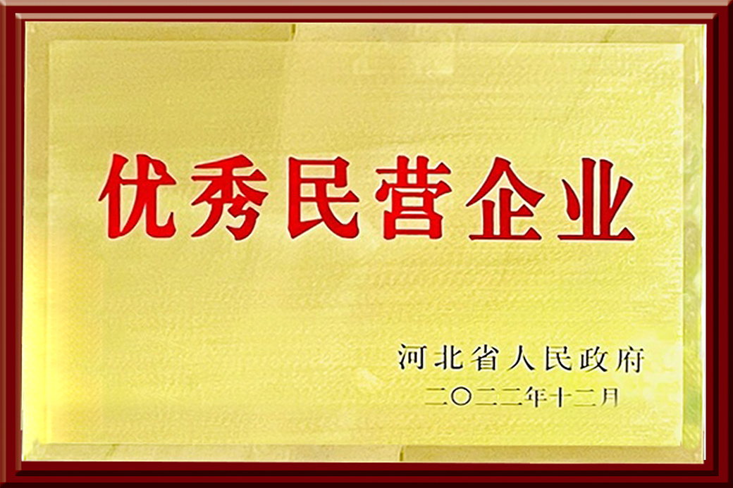 Excellent Private Enterprise in Hebei Province