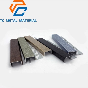 Decorative Film Application with Textured Cloth-Like Surface for Aluminium Edge Trim Profiles