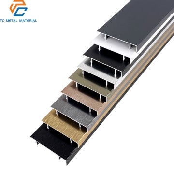 Aluminium baseboard edge strips