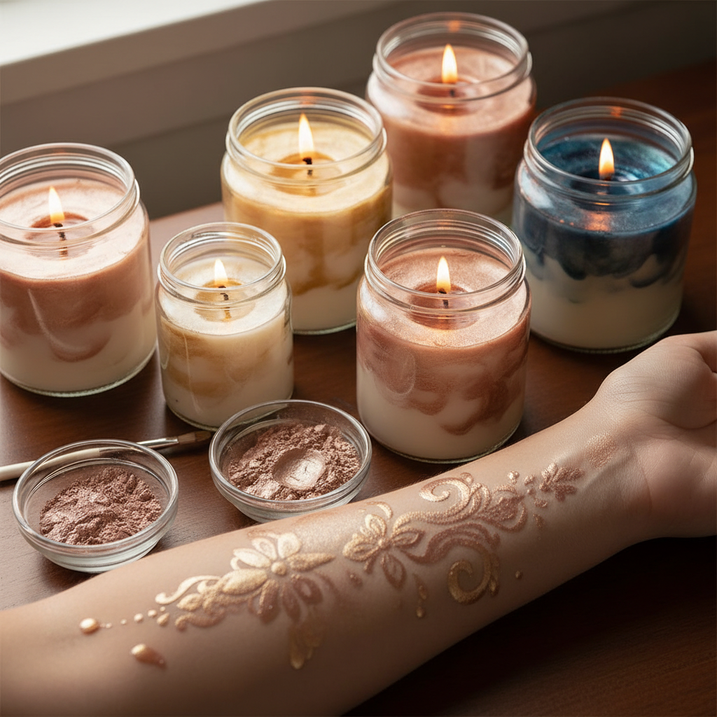 Mica Powder In Candles For Skin & Body Art