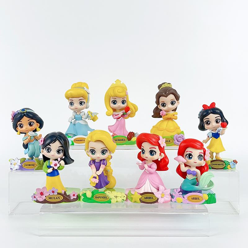 9 шт Набор фигурок Disney Princess Принцессы Диснея Рапунцель Ариэль Белоснежка Золушка (15)