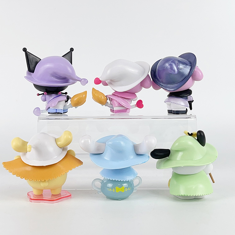 Sanrio Глухая коробка 6шт kuromi хэллоу китти аниме фигурки (13)diq