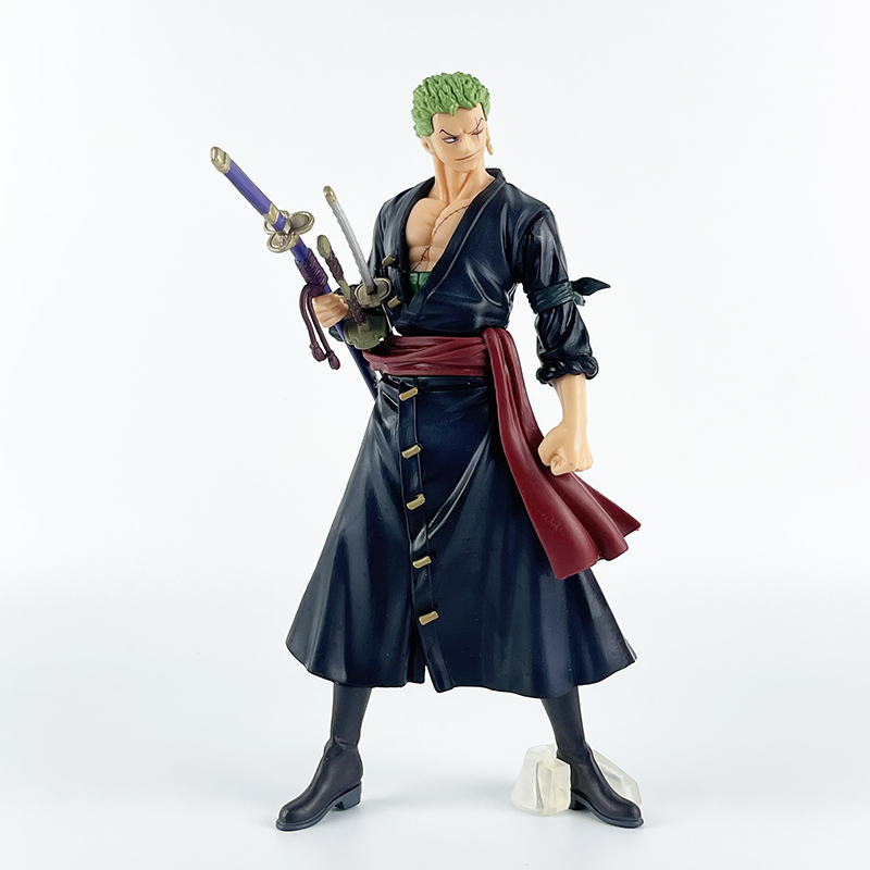 27 см one piece Аниме фигурки Ророноа Зоро в стойке и с тремя мечами из арки Вано