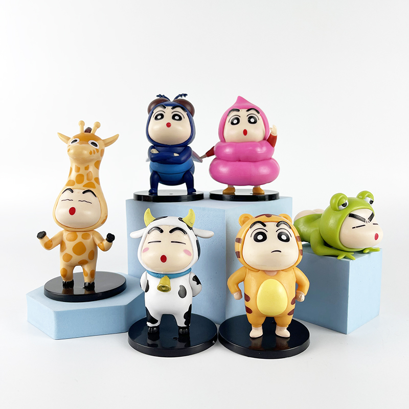 6 шт Набор фигурок Фигурки героев игрушек Crayon Shin-chan