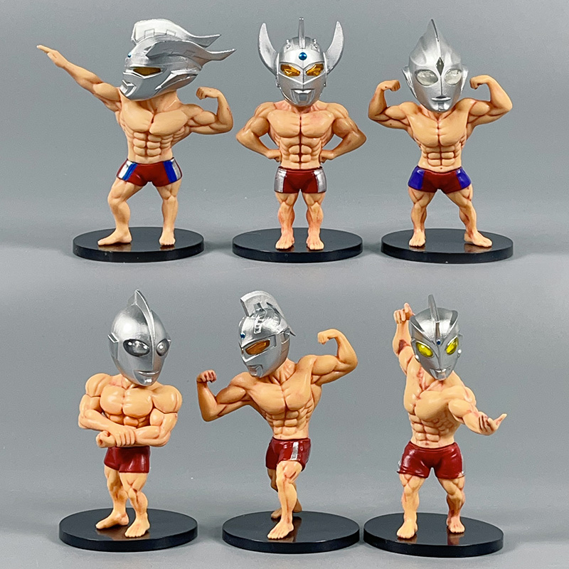 6 шт аниме фигурки производитель мышцы Ultraman Набор фигурок