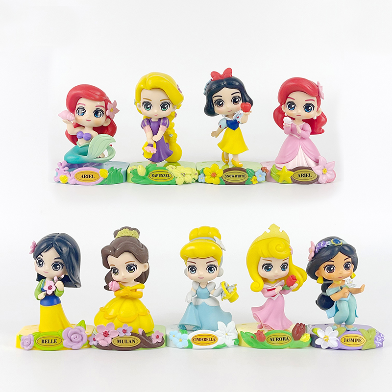 9 шт Набор фигурок Disney Princess Принцессы Диснея Рапунцель Ариэль  Белоснежка Золушка