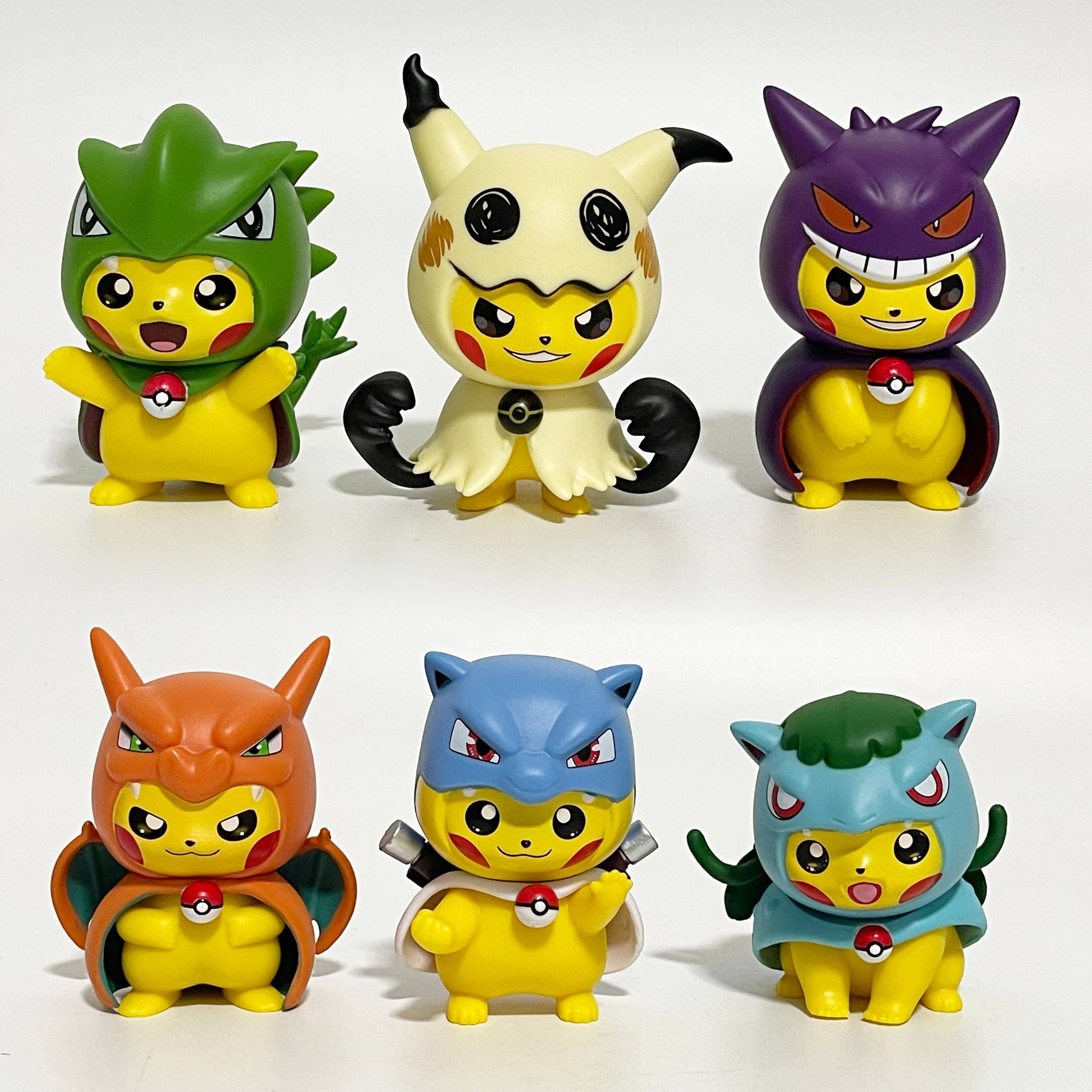 Набор фигурок Покемон Пикачу косплей Pokemon Pikachu 6шт