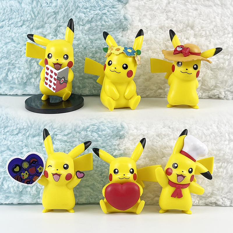 китайская фабрика Набор фигурок 6 в 1 Пикачу покемон Pikachu Pokemon