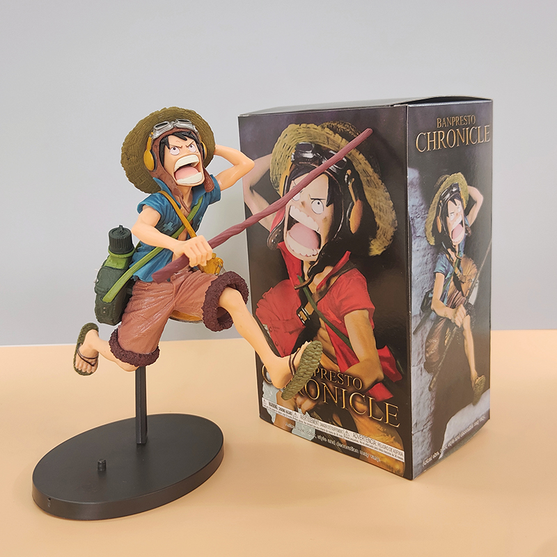 Красный синий One Piece Аниме Статуя Луффи фигурка луффи ван пис