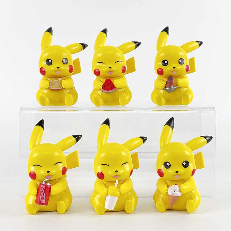 Набор фигурок Покемон Пикачу Pokemon Pikachu 6шт мини глухая коробка фигурки