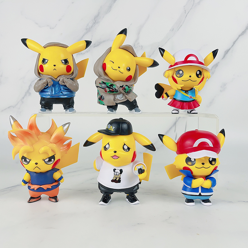 Фигурки покемон Пикачу 6 образов pokemon Pikachu неподвижные